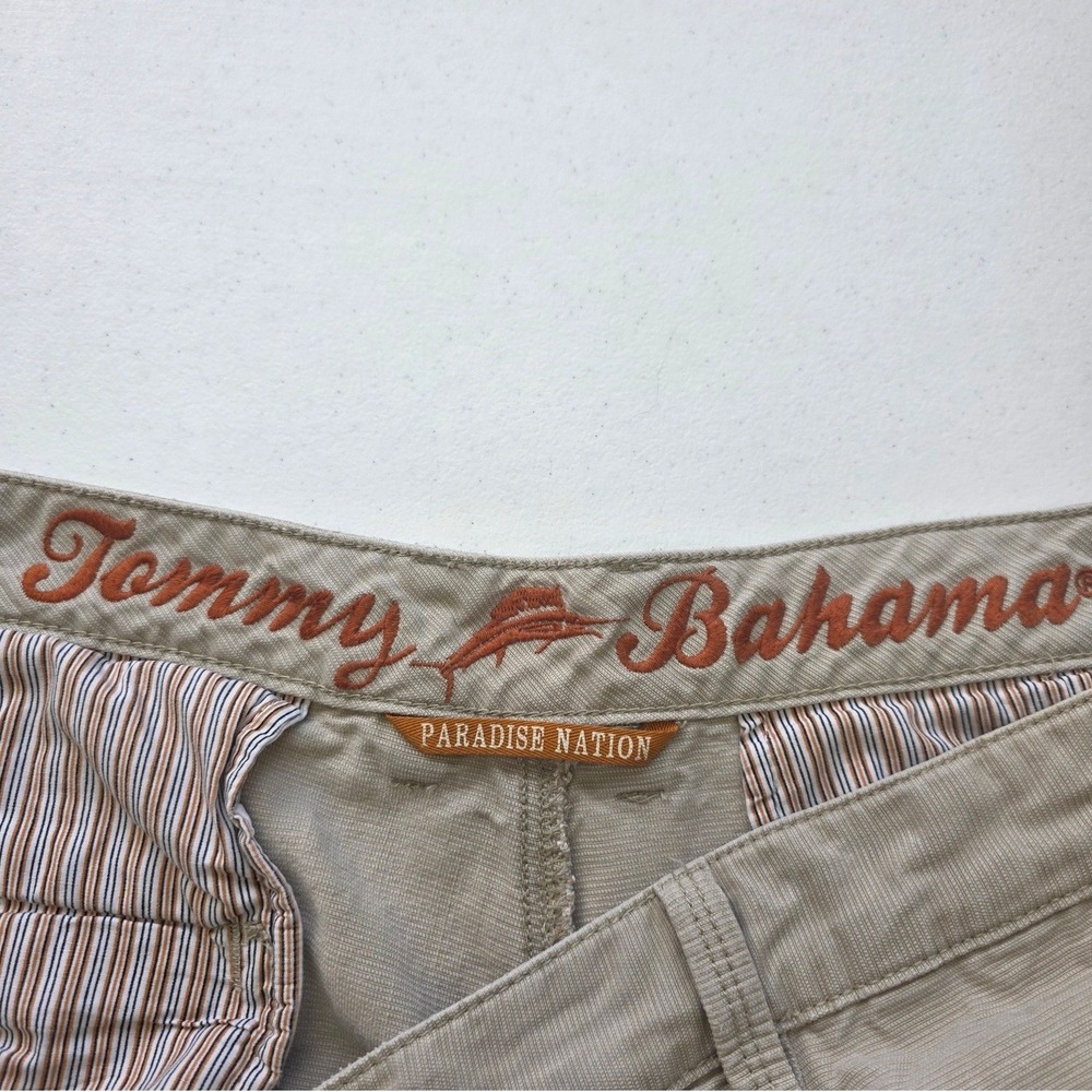 Tommy Bahama Paradise Nation Khaki Tan Tencel Cotton Shorts Mens 38 RN 86549 - Picture 3 of 8